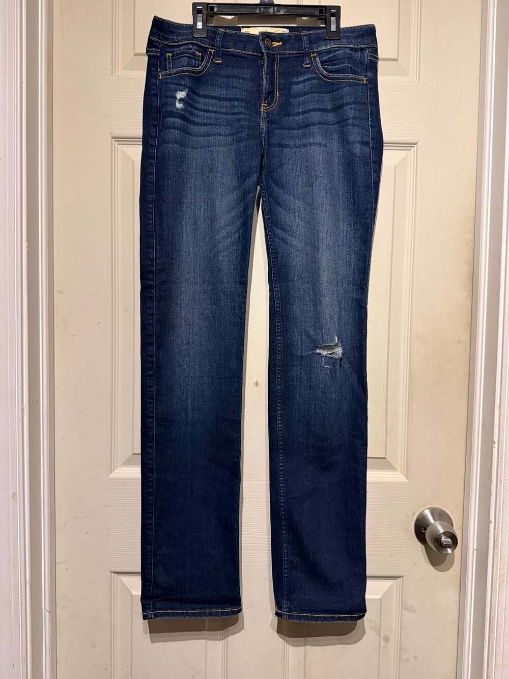 Hollister Skinny Jean Size 5R W27 L32 Dark Wash Distressed Denim
